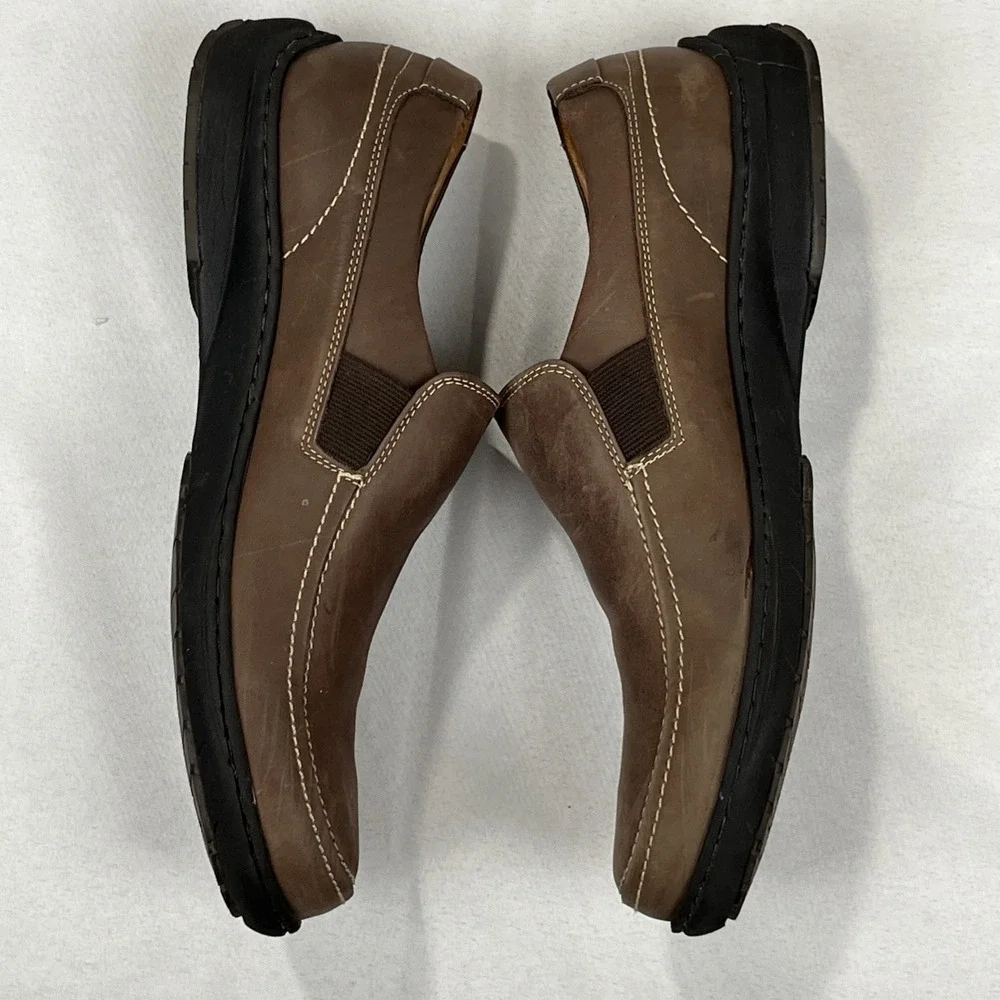 J & M Johnston & Murphy Driving Loafers Men 9M Shoes Brown‎ leather Sheepskin - Picture 2 of 7